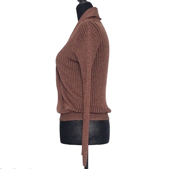 American Jeans wrap front sweater brown medium - Picture 4 of 8